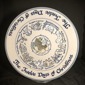 Vintage Louisville Stoneware "the 12 days of Christmas" platter